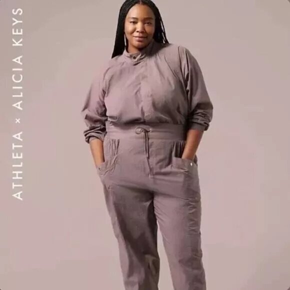 Athleta X Alicia Keys Utility Jumpsuit 18 - Picture 1 of 10
